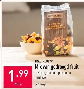 ALDI Trader joe's Mix van gedroogd fruit 250 g aanbieding