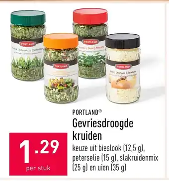 ALDI Portland Gevriesdroogde kruiden keuze uit bieslook (12,5 g) aanbieding