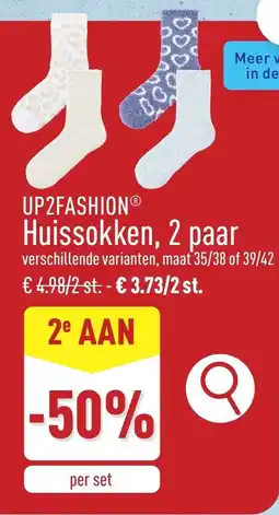 ALDI Up2fashion Huissokken aanbieding