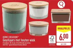 ALDI Home Creation Geurkaars met houten wiek aanbieding