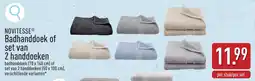 ALDI Novitesse Badhanddoek of Set van 2 Handdoeken aanbieding