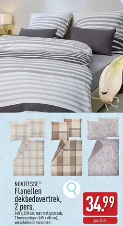 ALDI Novitesse Flanellen Dekbedovertrek, 2 pers. aanbieding