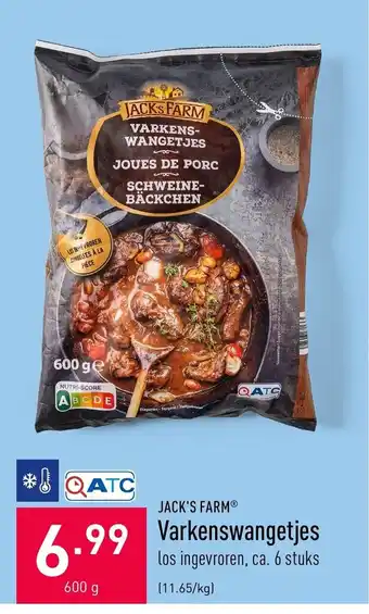 ALDI Jack's farm Varkenswangetjes 600 g aanbieding