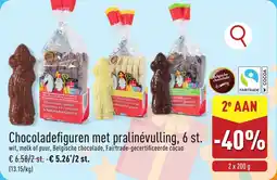 ALDI Chocoladefiguren met pralinévulling aanbieding