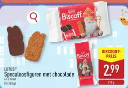 ALDI Lotus Speculoosfiguren met Chocolade aanbieding