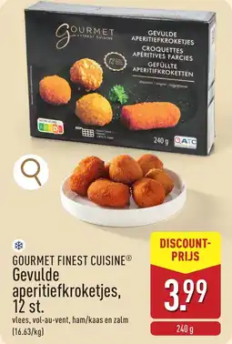 ALDI Gourmet Finest Cuisine Gevulde Aperitiefkroketjes aanbieding