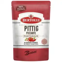 Albert Heijn Bertolli Pastasaus in zak pittig aanbieding