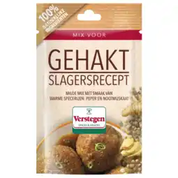 Albert Heijn Verstegen Kruidenmix voor gehakt slagersrecept aanbieding