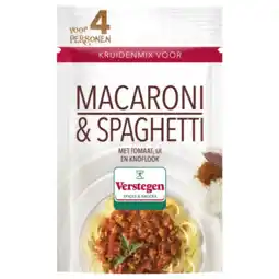 Albert Heijn Verstegen Kruidenmix macaroni spaghetti aanbieding
