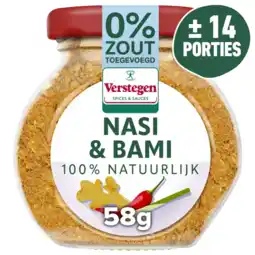 Albert Heijn Verstegen Nasi & bami kruidenmix aanbieding