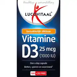 Albert Heijn Lucovitaal Vitamine D3 25 mcg capsules aanbieding