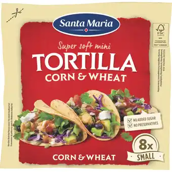Albert Heijn Santa Maria Tortilla wraps corn & wheat 8x small aanbieding