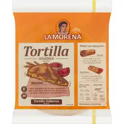 Albert Heijn La Morena Volkoren tortilla's medium aanbieding