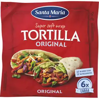 Albert Heijn Santa Maria Tortilla wraps original 6x large aanbieding