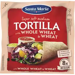 Albert Heijn Santa Maria Tortilla wraps met volkorentarwe 8x med aanbieding