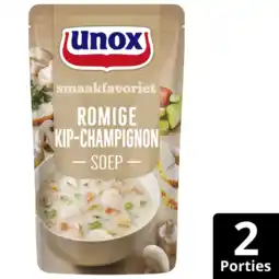 Albert Heijn Unox Romige kip-champignonsoep aanbieding