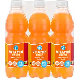 Albert Heijn AH Vitamin drink mango guave 0% 6-pack aanbieding