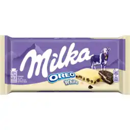 Albert Heijn Milka Chocoladereep Oreo wit aanbieding