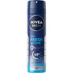 Albert Heijn NIVEA Men fresh active deodorant spray aanbieding