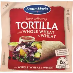Albert Heijn Santa Maria Tortilla wraps met volkorentarwe 6x larg aanbieding
