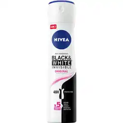 Albert Heijn NIVEA Black & white original deodorant spray aanbieding