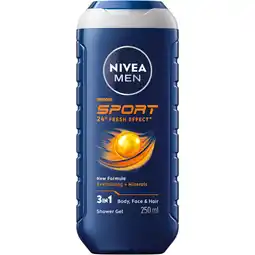 Albert Heijn NIVEA Men sport fresh effect shower gel aanbieding