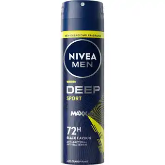 Albert Heijn NIVEA Men deep sport anti-transpirant spray aanbieding