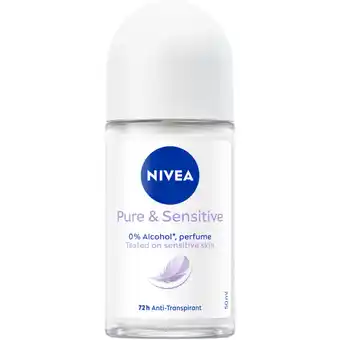 Albert Heijn NIVEA Pure &sensitive anti transpirant roller aanbieding