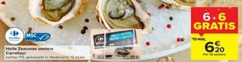 Carrefour Holle Zeeuwse oesters aanbieding