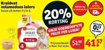 Kruidvat Kruidvat volumedoos luiers 4 maxi aanbieding