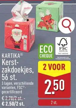 ALDI Kartika Kerst Zakdoekjes aanbieding