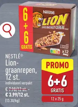 ALDI Nestlé Lion Graanrepen aanbieding