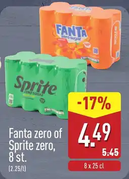 ALDI Fanta Zero of Sprite Zero aanbieding