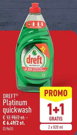 ALDI Dreft Platinum Quickwash aanbieding