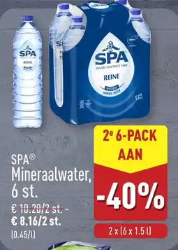 ALDI SPA Mineraalwater aanbieding