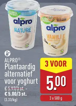 ALDI Alpro Plantaardig Alternatief voor Yoghurt aanbieding