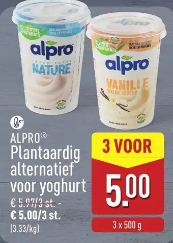 ALDI Alpro Plantaardig Alternatief voor Yoghurt aanbieding