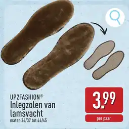 ALDI Up2fashion Inlegzolen van lamsvacht aanbieding