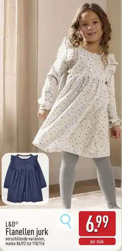 ALDI L&D Flanellen jurk aanbieding