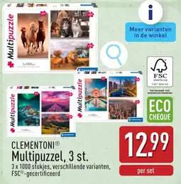 ALDI Clementoni Multipuzzel aanbieding