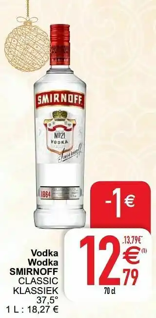 Cora Vodka wodka smirnoff classic klassiek aanbieding