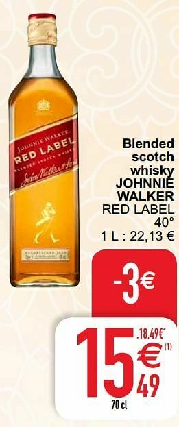 Cora Blended scotch whisky johnnie walker red label aanbieding