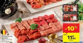 Carrefour Fondue of luxe gourmet 500g aanbieding