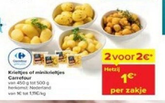 Carrefour Krieltjes of minikrieltjes 450g aanbieding