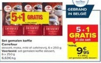 Carrefour Set gemalen koffie aanbieding