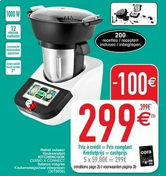 Cora Robot cuiseur keukenrobot kitchencook cuisio x connect aanbieding