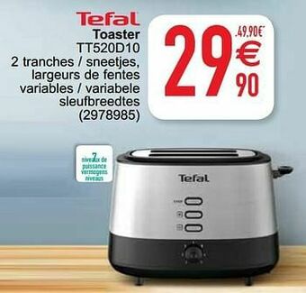 Cora Tefal toaster tt520d10 aanbieding
