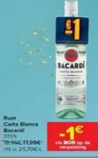 Carrefour Rum carta blanca bacardi aanbieding