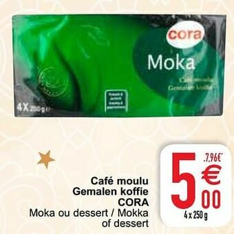 Cora Café moulu gemalen koffie cora aanbieding