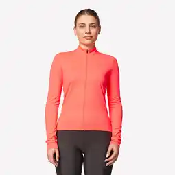 Decathlon Fietsshirt met lange mouwen voor dames 100 koraal aanbieding